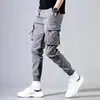Pantalones Cargo Finos de Verano para Hombre, Pantalones Jogger Amplios Versátiles con Múltiples Bolsillos, Pantalones Casuales Coreanos Modernos Elegantes Transfronterizos