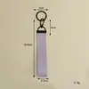 Llavero de Color Sólido Correa de Muñeca Llavero Transfronterizo Correa para Mochila Llavero Impreso DIY Personalización de Correa para Llavero