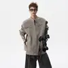 Chaqueta de calle estilo americano para hombre y mujer, marca de moda con ambiente de primavera y otoño, diseño holgado lavado, chaqueta de motociclista genial
