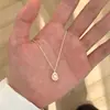 Colar de cabaça em prata de lei S925, nicho e versátil, com toque de alta qualidade, não desbota, banhado a ouro, moderno, simples e de luxo leve