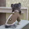 Ropa para Perros Mascotas Oso de Peluche Otoño e Invierno Nueva Talla Pequeña Ropa para Mascotas Perros 26 Algodón Retro de Dos Patas Abrigo
