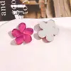 Parche Decorativo de Resina Acrílica Flor de Cinco Pétalos Láser 3D Multicolor Accesorio para Aretes Llavero DIY