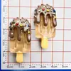Nuevo Transparente Fruta Helado Comida Juguete Amuletos Pegamento de Crema DIY Funda de Teléfono Móvil Pasador Calcomanía para Vaso de Agua Accesorios de Resina