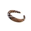Argola de Cabelo Xadrez Estilo College Outono e Inverno Feminina High-end Estilo Ocidental Moda Versátil Pressão Cabelo Topo Craniano Alto Argola de Cabeça 2024 Novo Estilo
