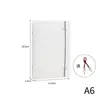 A6 regular 6 furos areia fina face única grade dupla página interna de reposição para fichário 2 grades 1 grade embalagem suplementar espessada 10 seda