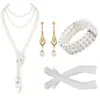 Novedad Transfronteriza Fiesta de Bodas Joyería Fina de Perlas Moda Europea y Americana Ol Elegante Set de Accesorios de Collar de Perlas