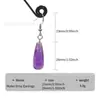Venta al por mayor de fábrica aretes largos de cristal natural forma de gota de agua amatista Ojo de Tigre Joyería con gancho para la oreja aretes redondos de gota de agua DIY