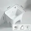 Mop de Varanda, Mop Cerâmico Doméstico para Exterior, Mop para Pátio Piscina, Bacia Quadrada para Lavagem, Tipo de Chão Doméstico para Banheiro