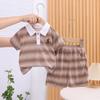Conjunto de Verão de Manga Curta para Meninas e Meninos Camisa Polo 2025 Novo Estilo de Verão Roupas para Bebês e Crianças Conjunto de Duas Peças