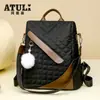 Mochila Antirrobo de Comercio Exterior para Mujer 2025 Nueva Superficie Suave Versátil Mochila de Viaje Bolso de Hombro de Doble Propósito Casual de Moda
