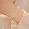 Pulsera Redonda Fresca y Dulce Incrustada con Circonitas, Pulsera de Lujo Ligero de Nicho de Gama Alta, Joyería de Moda Elegante y Sencilla al por Mayor