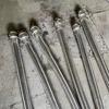 Brida de acero inoxidable 304, manguera de metal, tubo de hebilla tejida de PTFE industrial, fuelle de alambre con rosca interna para bodega