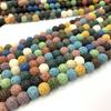 Nova pedra vulcânica sete cores 4-12mm contas redondas monocromáticas contas soltas DIY pulseira colar acessórios atacado