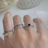 Anillo de dedo vintage de plata esterlina, personalizado, moderno, de nicho, con apertura ajustable y desgastado para mujer, nuevo estilo 2021