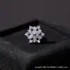 Accesorios Decorativos de Diamantes con Hebilla para Auriculares Románticos de Copo de Nieve Giratorio, Accesorios de Hebilla de Clip para Auriculares Bluetooth Desmontables DIY
