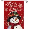 Nueva bandera decorativa de Navidad para gato de invierno transfronteriza, pino, escena de nieve, tela colgante para bandera de jardín, venta al por mayor personalizada