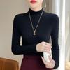 Ropa de Punto de Primera Línea Lista para Usar con Cuello Alto Medio para Mujer en Otoño e Invierno Ropa Interior Cálida Aspecto Adelgazante Tejido de Terciopelo Amigable con la Piel