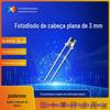 Direto da fábrica 3mm branco transparente fotossensível cabeça chata fotossensível diodo receptor infravermelho plug-in conexão sensível à luz