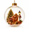 Enfeite Transparente Koala de Natal Bola de Cristal Luminosa 3D Decoração de Cena de Feriado para Árvore de Natal Transfronteiriça Enfeite Pendurado