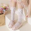 Calcetines para Niñas Verano Calcetines Lolita de Encaje Estilo Coreano Encaje de Tres Capas Lazo de Encaje Calcetines de Rizo Princesa para Niñas