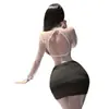 Lencería Sexy Transparente con Pechos Expuestos, Atuendo Seductor Estilo Secretaria, Lencería Sensual y Atractiva que se Ajusta al Cuerpo