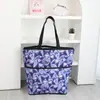 Bolsa de Almacenamiento Plegable Ecológica con Cremallera para Supermercado, Gran Capacidad, Tela Oxford Gruesa y Duradera, Bolsa de Mano para Compras Doméstica