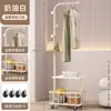 Perchero de Ropa y Bolsos de Pie, Perchero Desmontable para Ropa de Dormitorio, Estante de Almacenamiento Secado de Ropa de Piso para Sala de Estar de Lujo Ligero