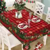 Mantel navideño exclusivo de alta venta transfronteriza, impreso en alta definición, con temática de flor de Nochebuena, para decoración festiva, apto para uso doméstico