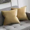 Directo de fábrica terciopelo simple color sólido almohada funda de almohada almohada de cama cojín de borde para sofá dormitorio