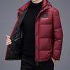 Chaqueta Casual Acolchada con Capucha Invierno Nuevo Chaqueta Corta de Pluma para Hombre Cálida 90% Plumón de Pato Blanco