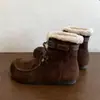 Botas Cortas Birkenstock Cálidas Forradas de Polar Estilo Bosque Estilo Old Money Botas de Nieve 2026 Invierno Pura Hechas a Mano Suela Suave Cómodas Botas Peludas