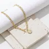 Collar para Mujer, Estilo Retro Ins, Retrato Popular, Gama Alta, Lujo Accesible, Collar Geométrico de Doble Capa, Elegante, Cadena Versátil para Clavícula