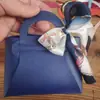 Caja de Dulces Cuero Caja de Dulces Caja de Regalo de Boda Embalaje Nuevo Creativo Regalo de Boda Bolsa de Dulces Bolso Paño de Seda