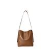 Moda Nova 2026 Transfronteiriça Feminina Ombro Único Saco Saco Cruzado Tote Grande Capacidade Simples Pu Cor Sólida Bolsa Mãe-Filha