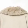 Atacado 2025 Novos Produtos de Inverno Roupas Femininas Transfronteiriças Europeias e Americanas Casaco com Gola Efeito Pelo Sintético com Toque de Luxo