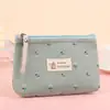 Monedero Floral Estilo Coreano Lona Impermeable Corazón de Niña Lindo Bolso de Cosméticos Portátil Bolsa de Almacenamiento Multifuncional de Gran Capacidad