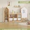 Gabinete de Almacenamiento de Juguetes para Habitación Infantil Combinación de Gabinete con Pizarra Magnética de Madera Maciza Gabinete de Almacenamiento y Organización Multicapa