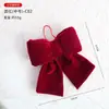 2026 Decoraciones Navideñas de Venta Caliente Transfronterizas Lazo Navideño Colgante de Lazo de Terciopelo Rojo Tridimensional