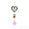 Atrapasoles de Cristal con Diamantes, Colgante de Estrella Explosiva en Forma de Gota de Agua Corazón, Decoraciones Arcoíris para Fiestas al Aire Libre, Suministro Transfronterizo