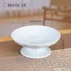 Bandeja de té y bocadillos simple de celadón con base alta, bandeja de ofrendas Zen estilo chino, para sala de estar del hogar, exhibición de bocadillos, pasteles y frutas, bandeja de almacenamiento de cerámica