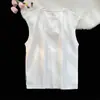 Camiseta sin mangas de color liso para hombre, verano, marca moderna, chaleco de gamuza de peso pesado, sudadera deportiva casual retro americana