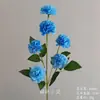 Flores Artificiais Azuis para Casamento Flores Falsas de Teto Decoração de Casamento Parede de Flores Arranjo de Flores de Chão para Casamento Materiais para Arranjo de Flores de Seda