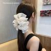 Pinza de Tiburón de Diseño Coreano de Moda, Lujo Ligero 2025 Nuevo Flor Grande Bloqueo de Color Pinza para el Cabello al por Mayor