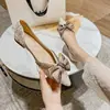 Zapatos Planos Blancos con Diseño de Grulla de Almohada 2026 Estilo Nuevo para Mujer con Lentejuelas, Suela Suave, Cómodos Mocasines con Lazo para Mujer en Otoño