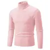 Suéter de Cuello Alto Nuevo Otoño Invierno 2026 para Hombre al por Mayor Estilo Coreano Ajustado Juvenil Color Sólido Suéter de Punto Capa Base