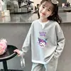 Camiseta Longa Nova de Menina para Primavera e Outono Infantil Waffle Falso Duas Peças Estilosa Bebê Casual Versátil Gola Redonda