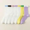 Calcetines de Otoño e Invierno para Mujer, Calcetines hasta la Media Pantorrilla, Calcetines de Maternidad, Calcetines Holgados, Calcetines de Lazo a Rayas Color Café, Venta al por Mayor de Calcetines Zhuji, Calcetines Gruesos