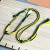Cuerda de hilo de algodón frotada a mano para colgar colgante estilo tibetano Thangka cuerda tejida a mano estilo étnico colgante de jade colgante de cera de abeja cuerda para collar