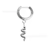 Pendientes Rectos de Aleación de Titanio F136 con Colgante de Gota de Agua con Cabeza de Serpiente de Aleación de Titanio Pendientes de Personalidad Clavos para Hélice Auricular