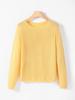 26 Nuevo Estilo de Principios de Otoño Seda de Morera Cachemira Puyuan Alta Gama Minimalista Camiseta Básica Cuello Redondo Color Sólido Estilo Coreano Dopamina